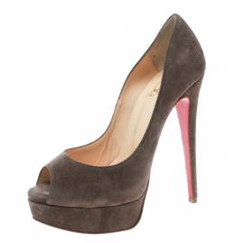 Christian Louboutin: Коричневые босоножки 