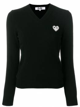 Comme Des Garçons Play: Свитер  Heart с v-образным вырезом