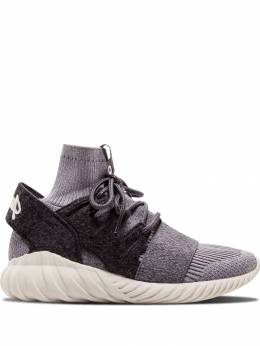 Adidas: Тёмные кроссовки  Tubular Doom Primeknit
