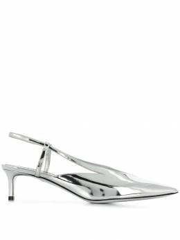 Givenchy: Серебристые туфли 