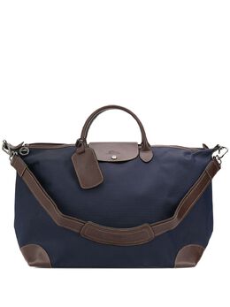 Longchamp: Голубая сумка-шоппер 
