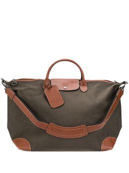 Longchamp: Зелёная дорожная сумка 
