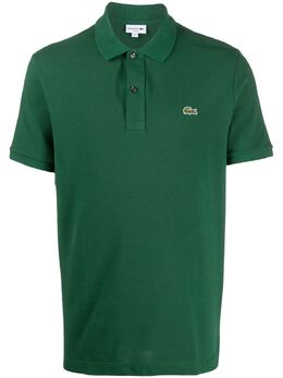 Lacoste: Зелёное поло 