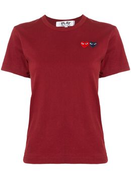 Comme Des Garçons Play: Бордовая футболка 