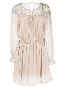 Alberta Ferretti: Платье с длинным рукавом 