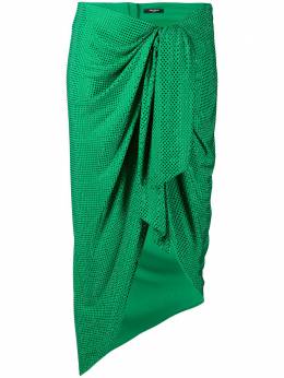 Balmain: Юбка в горошек 