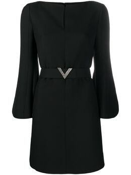 Valentino: Платье с v-образным вырезом 