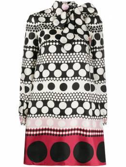 Valentino: Платье с длинным рукавом 