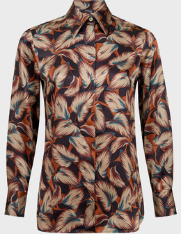 KITON: Коричневая рубашка 