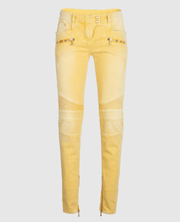 Balmain: Жовті джинси 