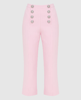 Balmain: Рожеві брюки 