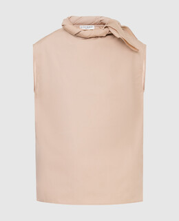 Givenchy: Бежеві топи 