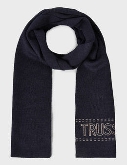 TRUSSARDI: Синий шарф 