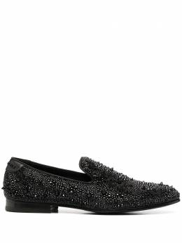 Philipp Plein: Чёрные мокасины  Crystal