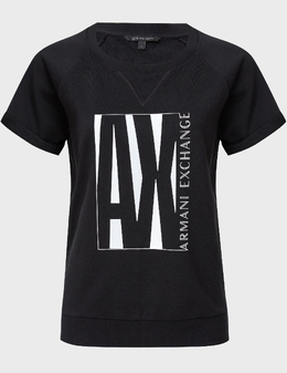 ARMANI EXCHANGE: Чёрная футболка 