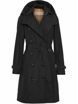 Burberry: Плащ  Kensington с капюшоном