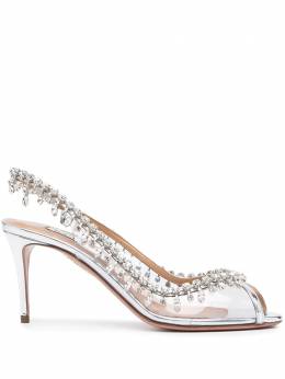 Aquazzura: Серебристые босоножки 