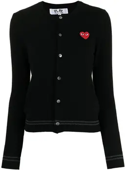 Comme Des Garçons Play: Чёрный кардиган 