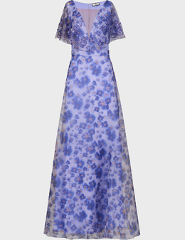 ELISABETTA FRANCHI: Фиолетовое платье 