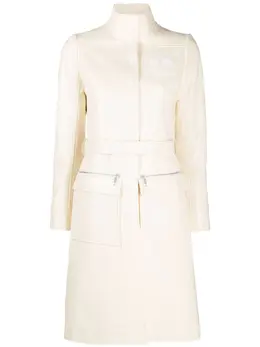 Courrèges: Плащ с длинным рукавом 