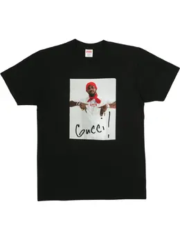 Supreme: Футболка  Gucci Mane с принтом