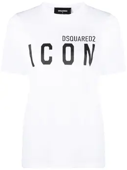 Dsquared2: Белая футболка  Icon