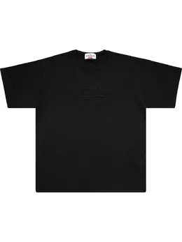 Supreme: Чёрная футболка  Stone Island