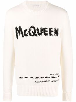 Alexander McQueen: Трикотажный свитер  Graffiti