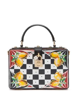 Dolce & Gabbana: Сумка на руку  Dolce Box с принтом
