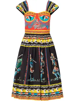 Dolce & Gabbana: Платье  Carretto с принтом