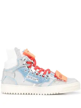 Off-White: Серебристые кроссовки  Off Court