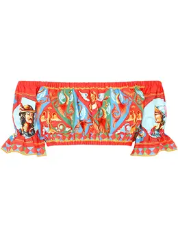 Dolce & Gabbana: Топ  Carretto с принтом