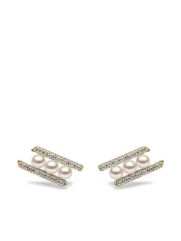 Yoko London: Серьги  Sleek Akoya