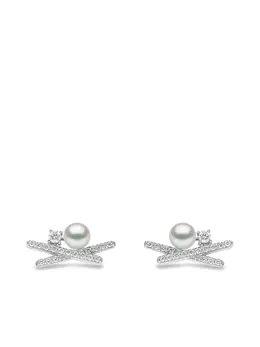 Yoko London: Серьги  Sleek Akoya