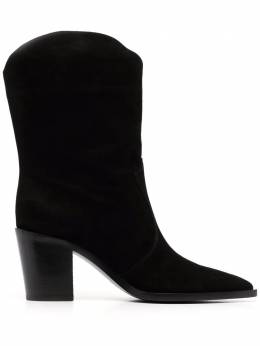Gianvito Rossi: Чёрные ботинки  Denver