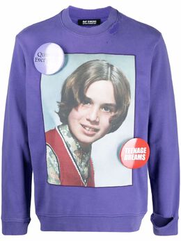 Raf Simons: Свитшот с принтом 