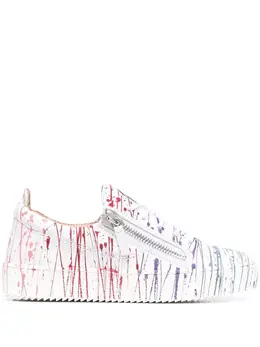 Giuseppe Zanotti: Белые кроссовки  Frankie