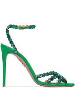 Aquazzura: Зелёные сандалии  Tequila