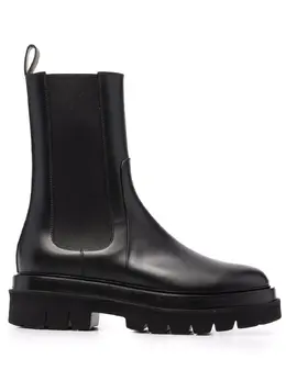 Santoni: Чёрные ботинки 