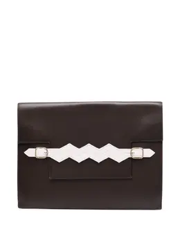 Hermès: Коричневый клатч 