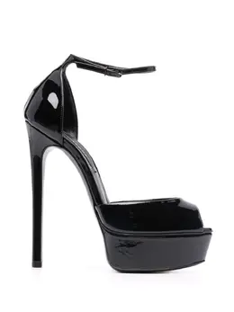 Casadei: Чёрные сандалии  Flora