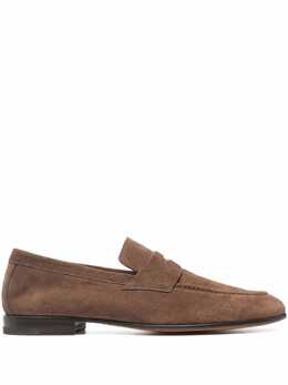 Santoni: Коричневые мокасины 