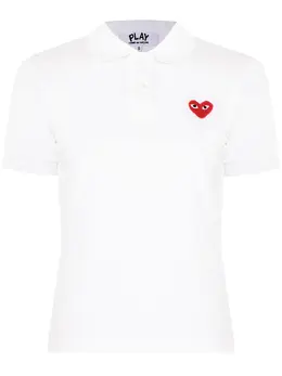 Comme Des Garçons Play: Белое поло  Heart