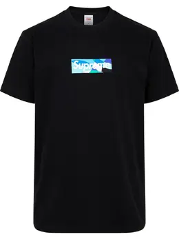 Supreme: Чёрная футболка  Box Logo