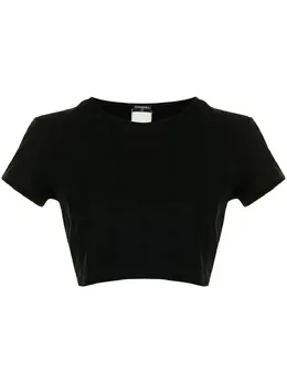 Chanel Pre-Owned: Чёрная футболка 