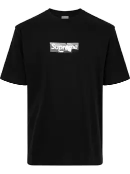 Supreme: Чёрная футболка  Box Logo