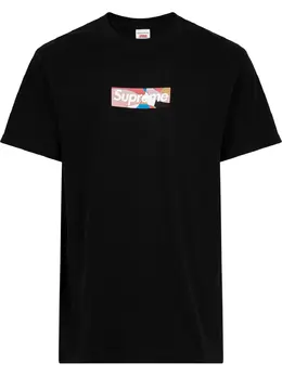 Supreme: Чёрная футболка  Box Logo