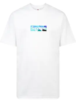 Supreme: Белая футболка  Box Logo