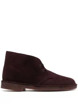 Clarks Originals: Бордовые ботинки 