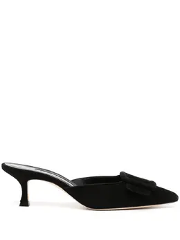 Manolo Blahnik: Чёрные сабо  Maysale